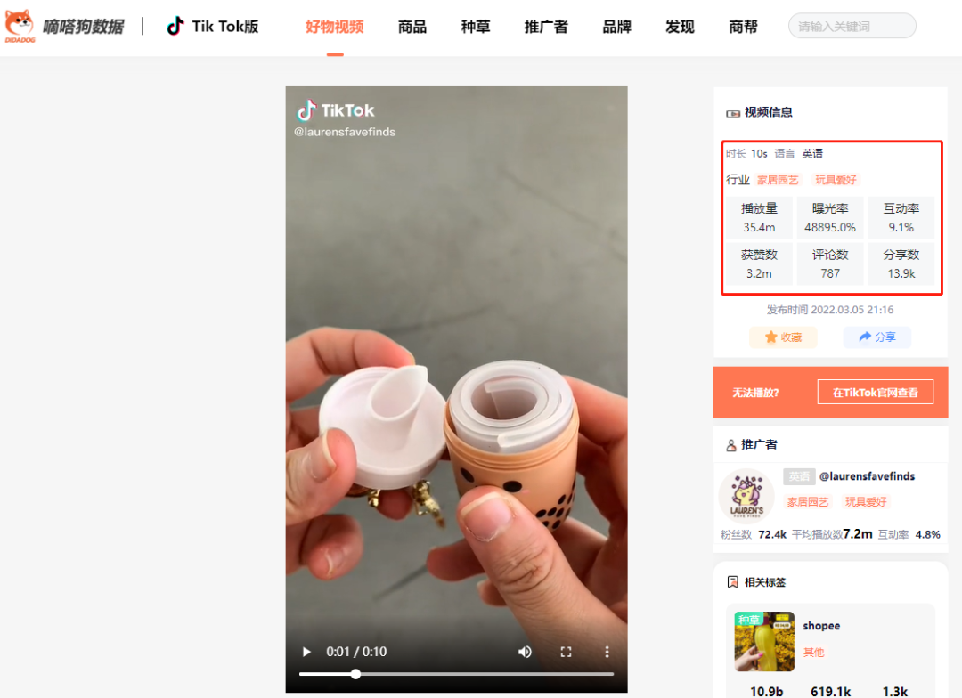 “硅胶吸管”“充气烟花”获千万播放，tiktok这些创新产品值得关注！| 嘀嗒狗